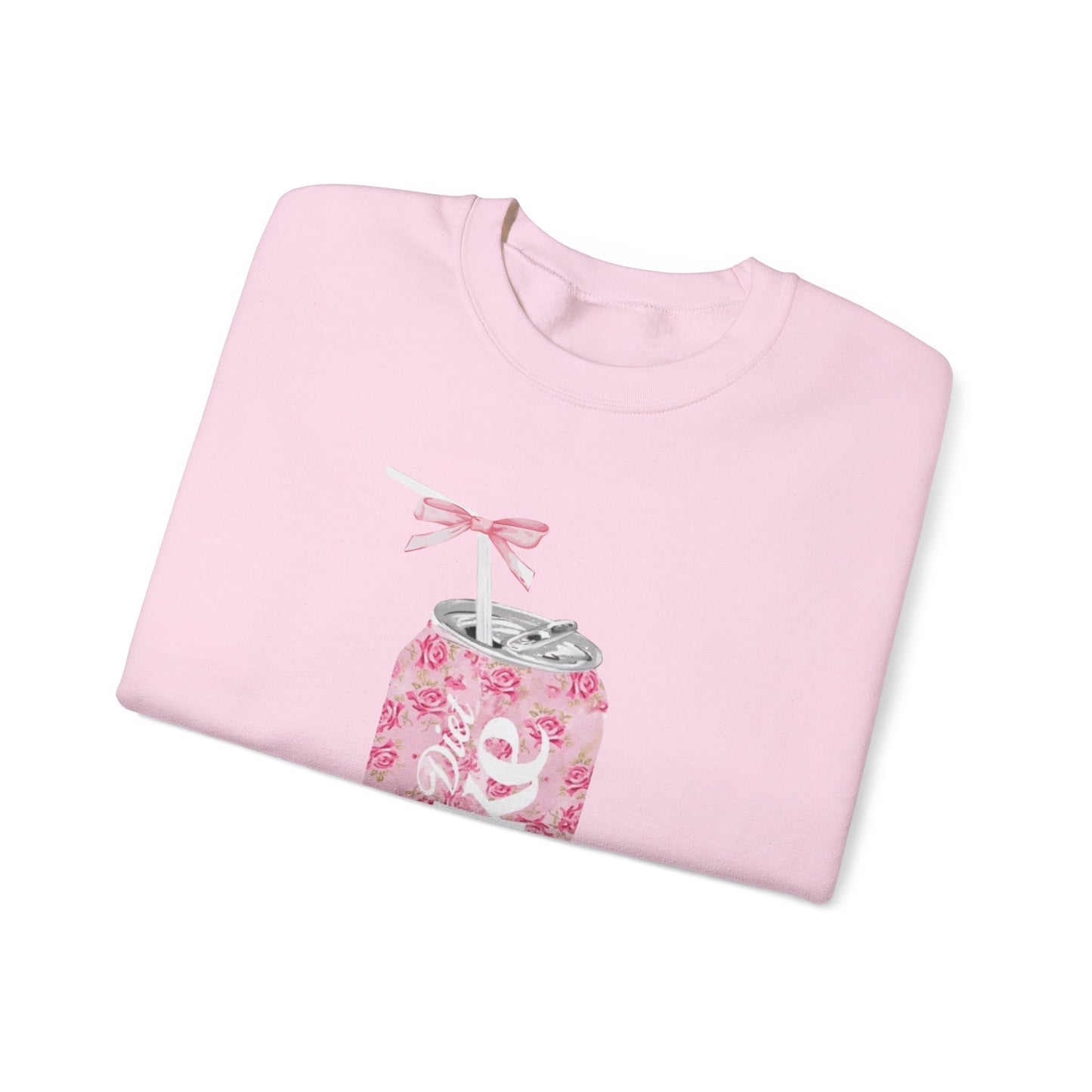 Diet Coke Pink Roses with Bow Crewneck