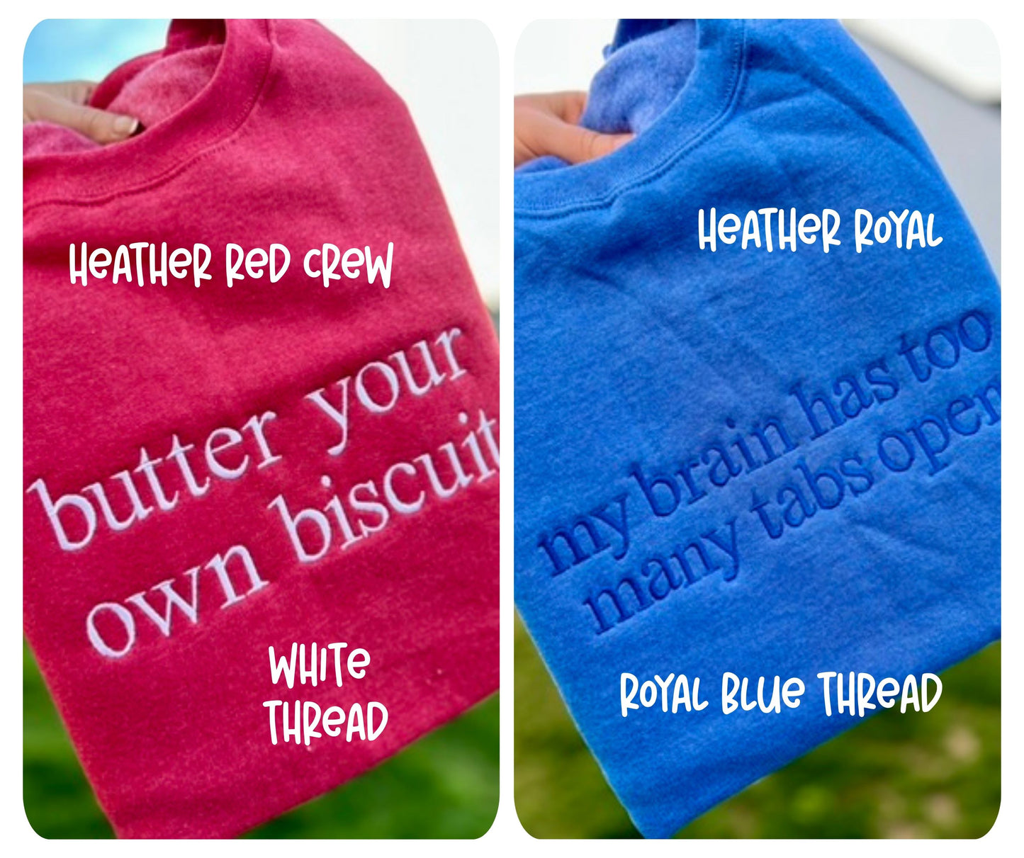 EMBROIDERED SIMPLE WORDS CREW