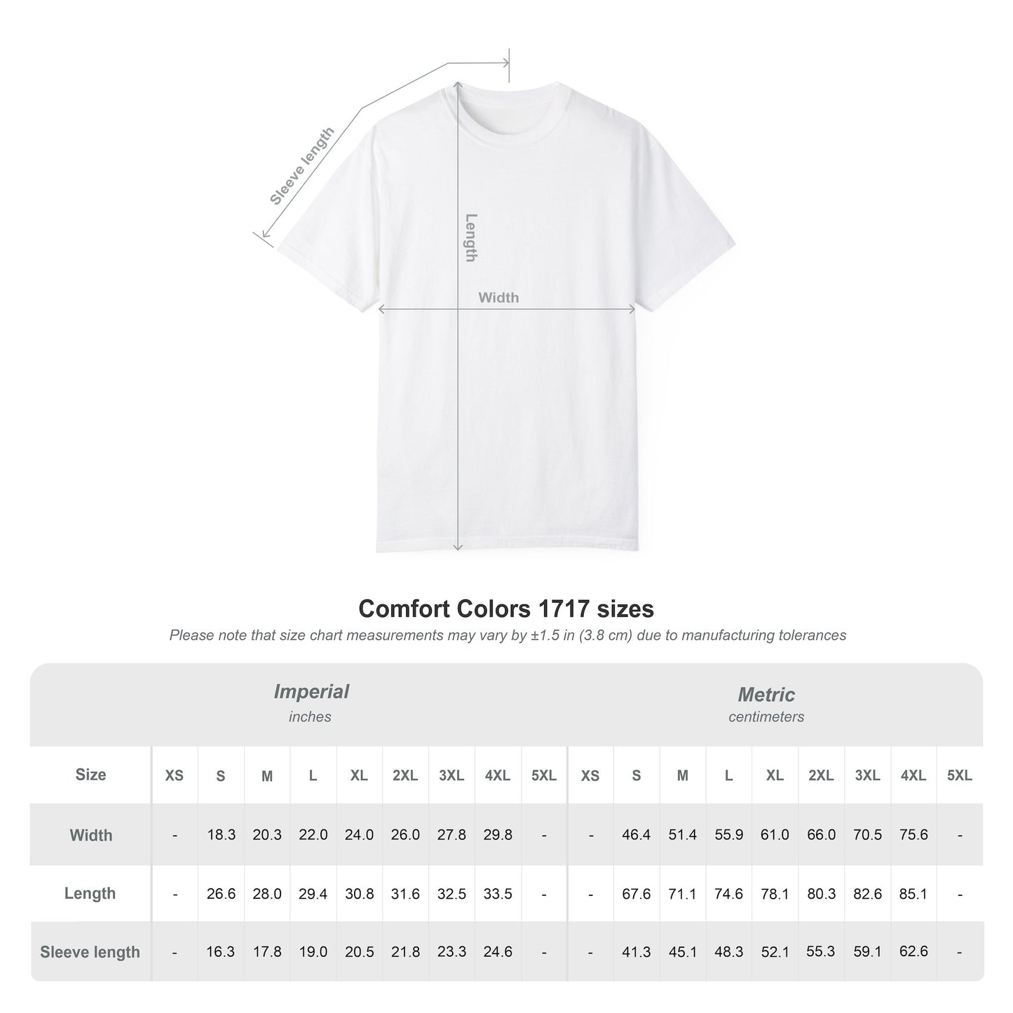 Customizable Comfort Colors T-Shirt