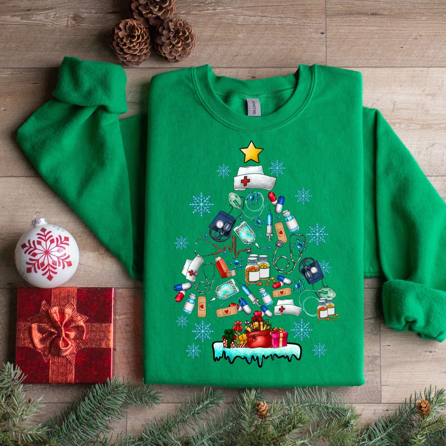 Nurse Christmas Tree Healthcare Medical