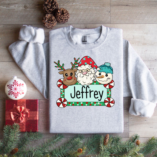 Christmas Personalized Kids Crew or tshirt