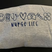 NURSE LIFE EMBROIDERED