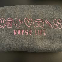 NURSE LIFE EMBROIDERED