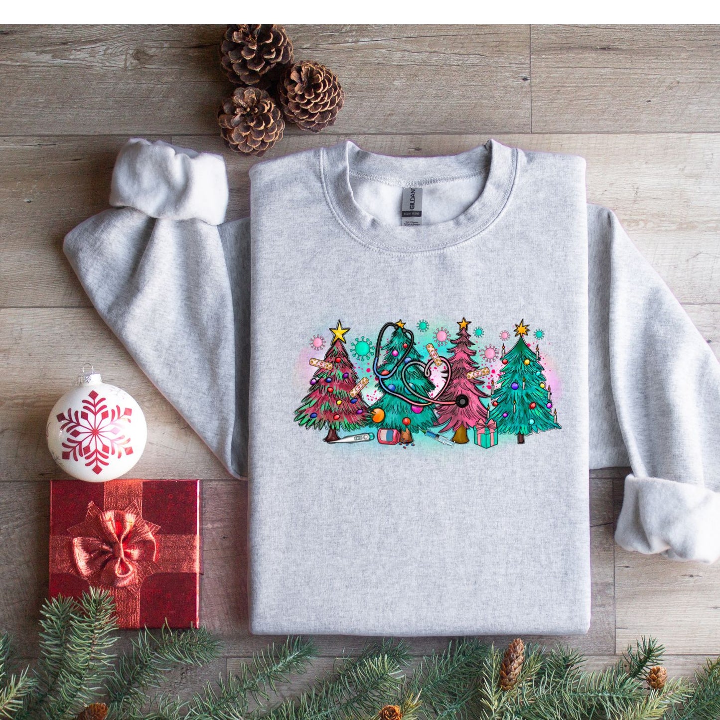 Pink Christmas Tree Nursing Medical