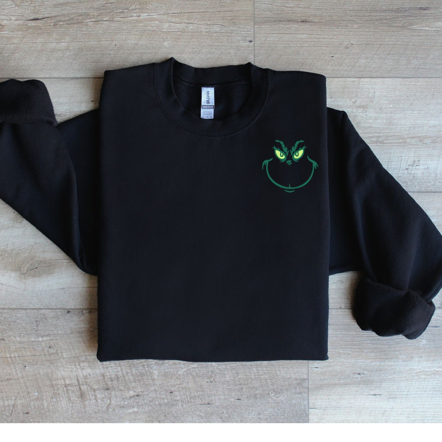 Grinch Face DTF Print Crew