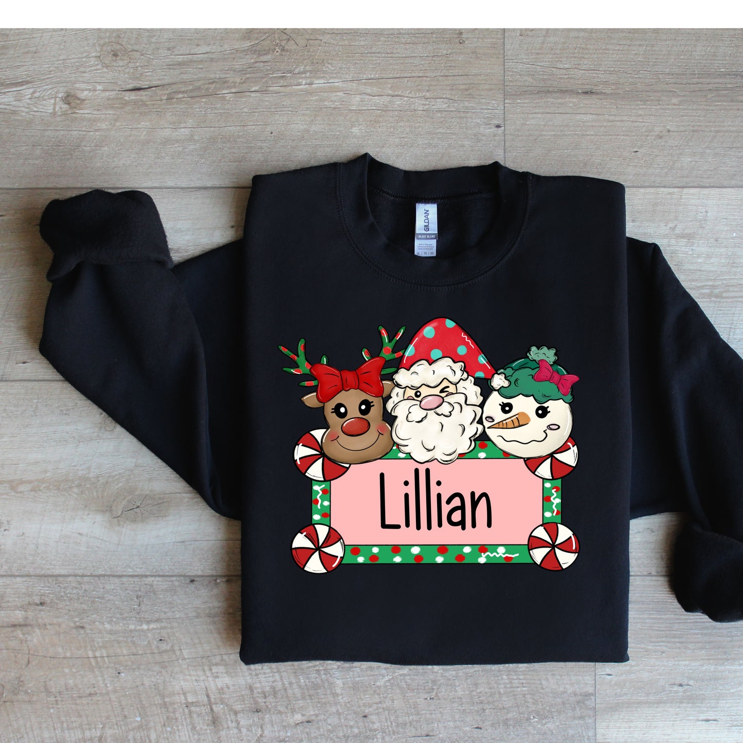 Christmas Personalized Kids Crew or tshirt