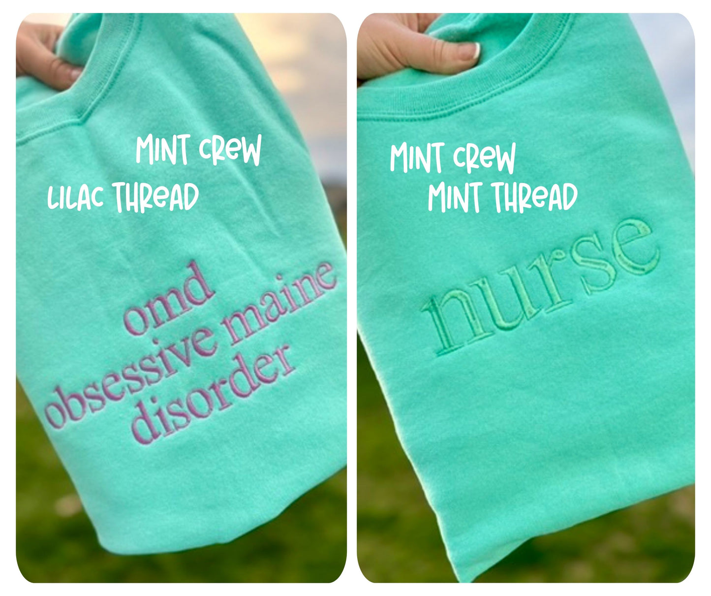EMBROIDERED SIMPLE WORDS CREW