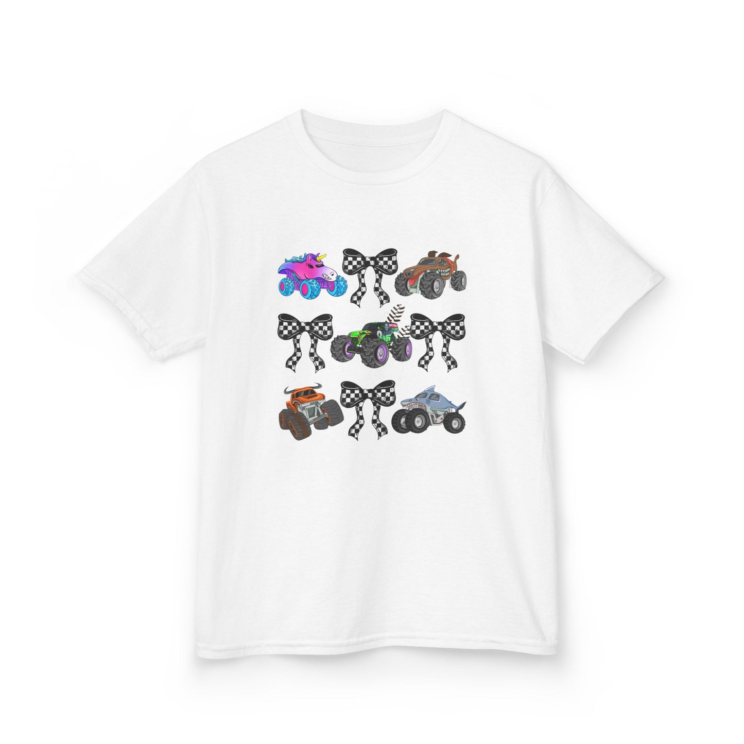 Monster Truck Ribbons Pink Trucks