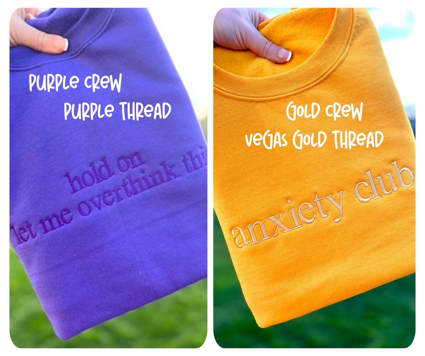 EMBROIDERED SIMPLE WORDS CREW