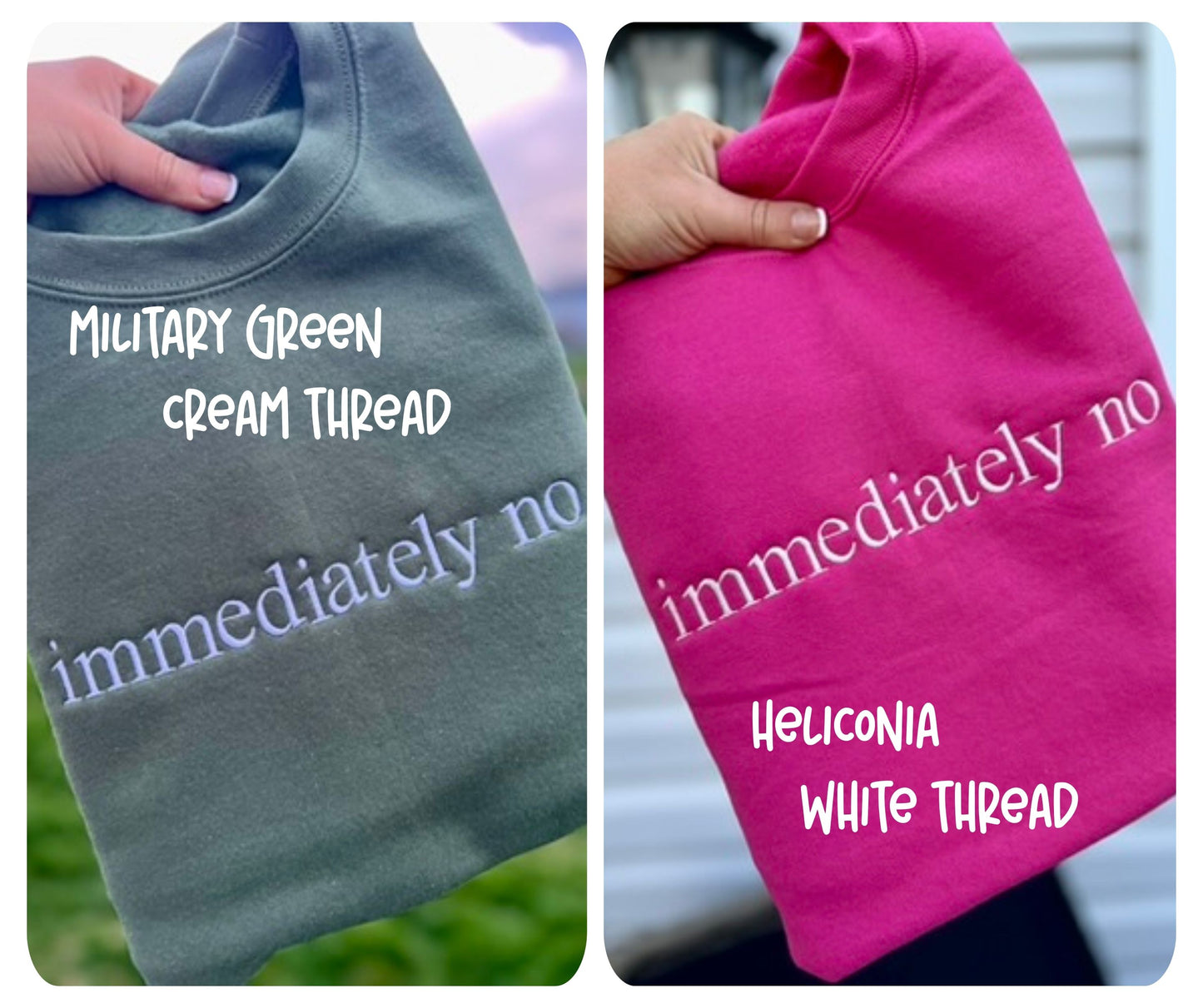 EMBROIDERED SIMPLE WORDS CREW