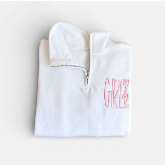 MAMA BOY GIRL BOTH EMBROIDERED SHIRT CREW SWEATSHIRT