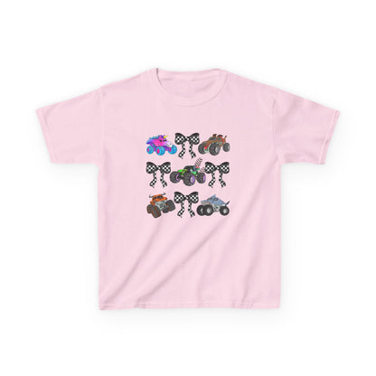 Monster Truck Ribbons Pink Trucks
