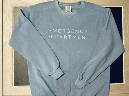 Emergency Department Simple Print Comfort Colors Crew