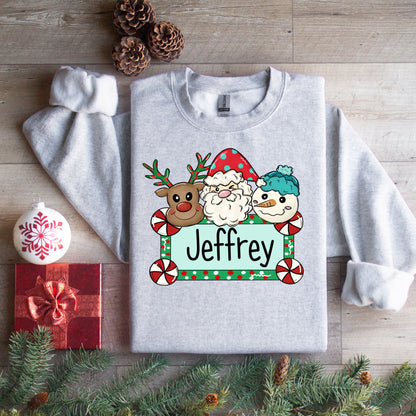 Christmas Personalized Kids Crew or tshirt