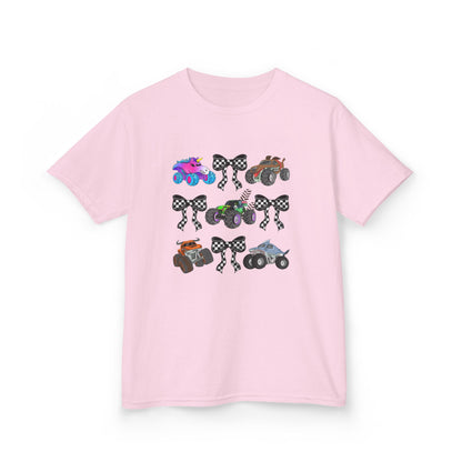 Monster Truck Ribbons Pink Trucks