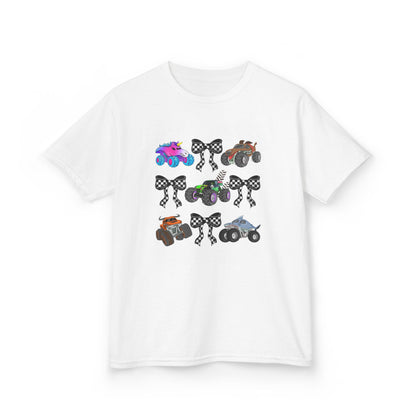 Monster Truck Ribbons Pink Trucks