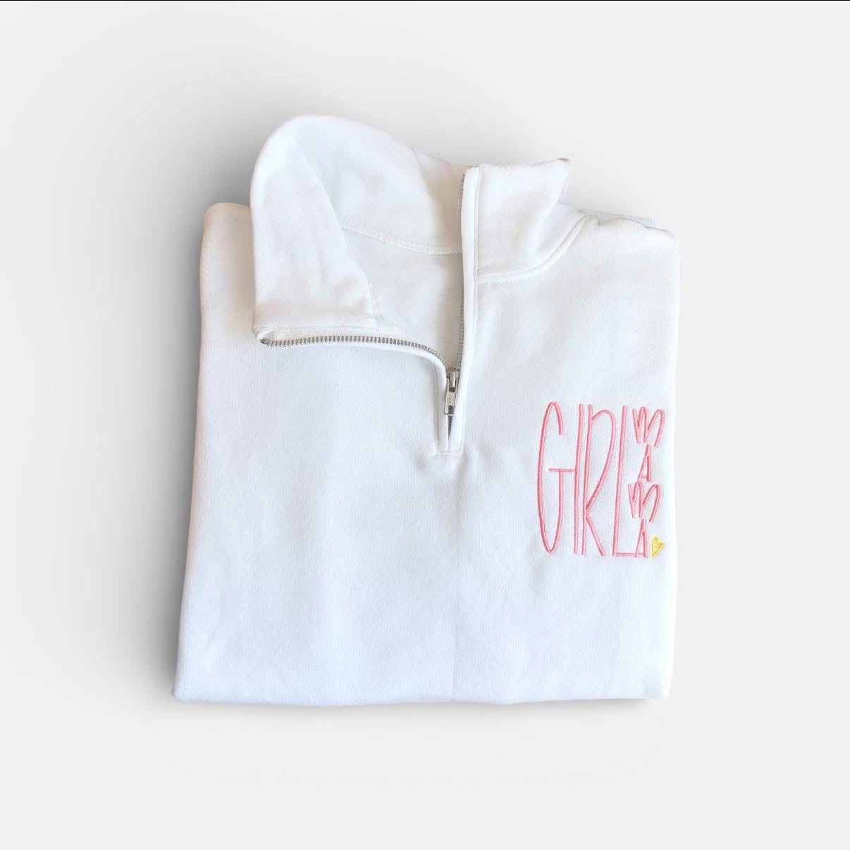 MAMA BOY GIRL BOTH EMBROIDERED SHIRT CREW SWEATSHIRT