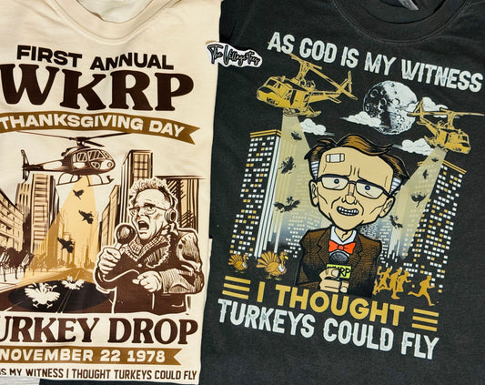 WKRP As god as my witness I thought turkeys could fly. Turkey Drop