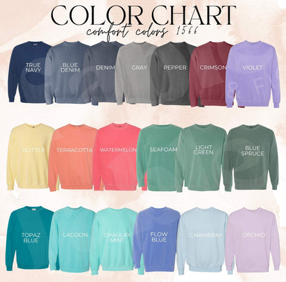 MAMA BOY GIRL BOTH EMBROIDERED SHIRT CREW SWEATSHIRT